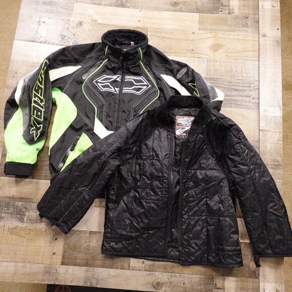 Castle X Switch Snowmobile Jacket Men’s Medium Black Green Insulated Racing